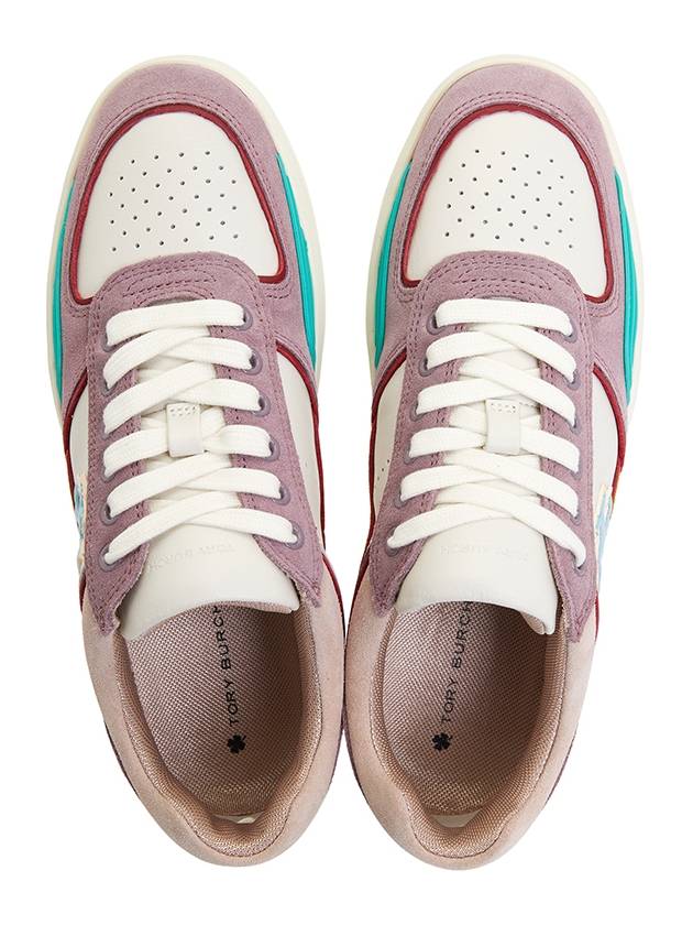 Clover Court Leather Low Top Sneakers - TORY BURCH - BALAAN 3