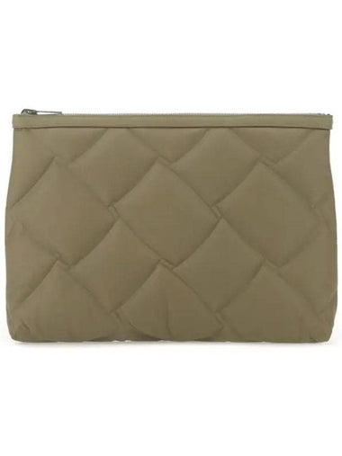 Intrecciato Padded Clutch Bag Beige - BOTTEGA VENETA - BALAAN 1