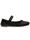 Women's Leather Ballerina Black - MIU MIU - BALAAN 3