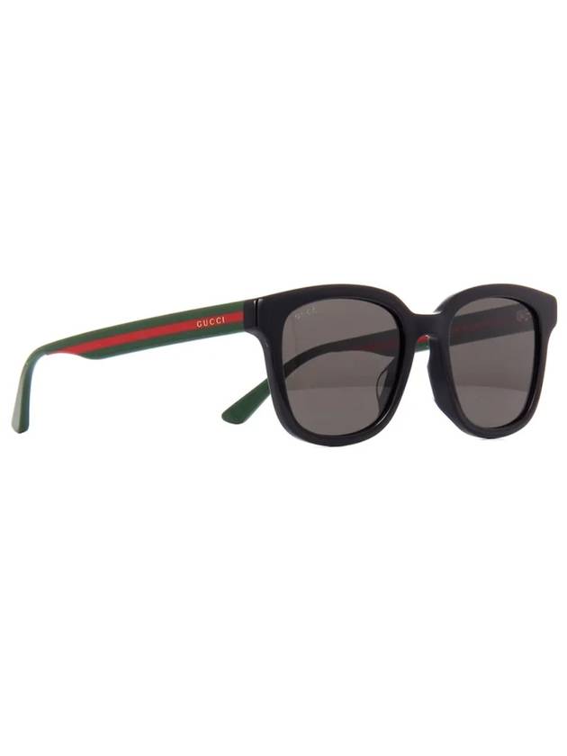 Eyewear Three Stripes Horn Rim Asian Fit Sunglasses Black - GUCCI - BALAAN 1