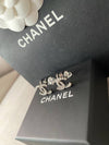 CC logo earrings pearl crystal clip type earrings silver ABD651 - CHANEL - BALAAN 7