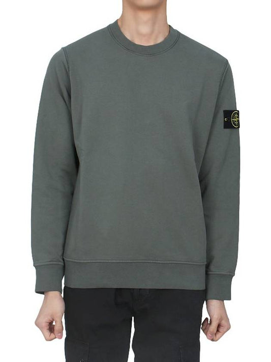 Wappen Patch Garment Dyed Sweatshirt Musk Green - STONE ISLAND - BALAAN 2