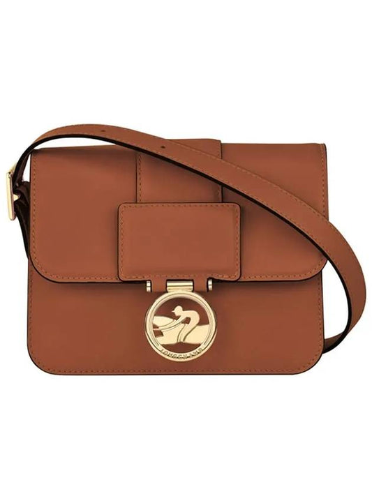 Box Trot Logo Small Leather Cross Bag Brown - LONGCHAMP - BALAAN 2