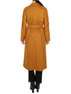 Prater Belted Virgin Wool Single Coat Orange - MAX MARA - BALAAN 6