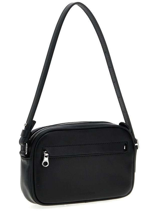 Camera Slim Leather Shoulder Bag Black - COURREGES - BALAAN 3