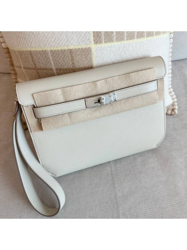 Kelly Depeche 25 Clutch Evercolor Beton Silver Medal - HERMES - BALAAN 3