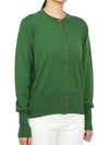 Bea Embroid Logo Cotton Cardigan Green - VIVIENNE WESTWOOD - BALAAN 7