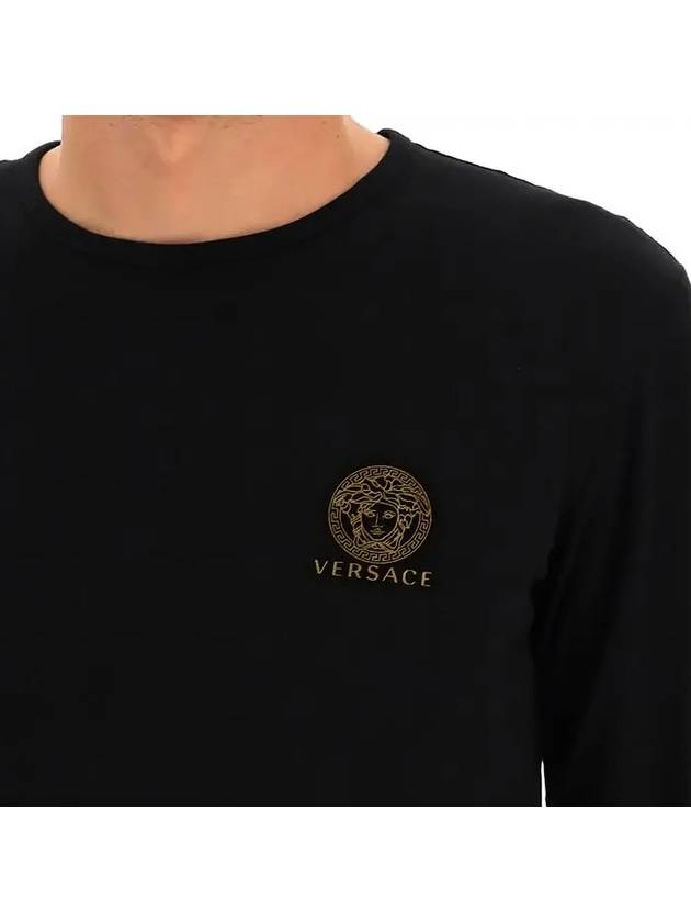 Logo Print Long Sleeve T-Shirt Black 2 Pack - VERSACE - BALAAN 5