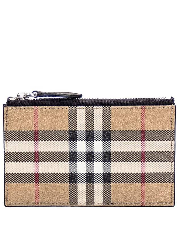 Vintage Check Leather Card Wallet Beige - BURBERRY - BALAAN 2