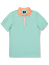 Puff Half Zip Up Collar T-Shirt Women MINT - 20THHOLE - BALAAN 2