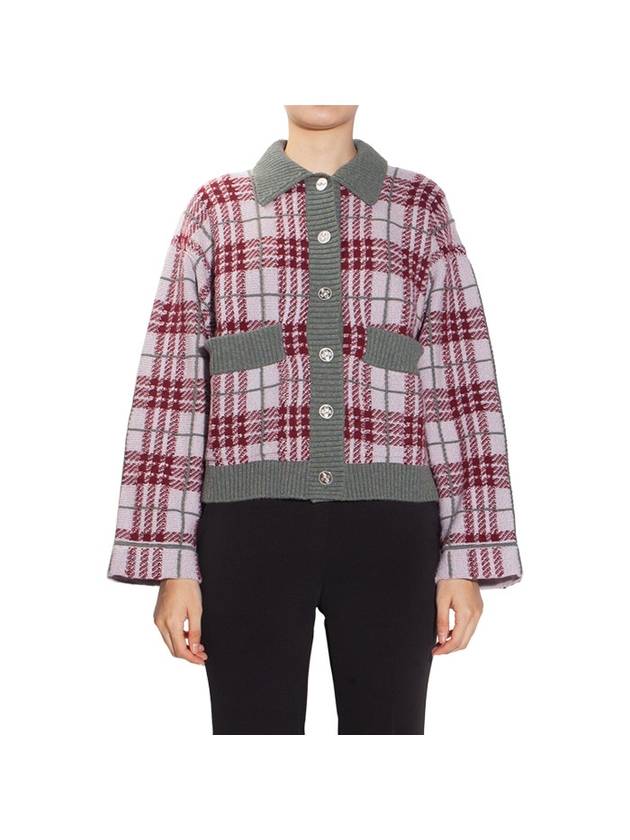 Check Tartan Cashmere Cardigan - BARRIE - BALAAN 2