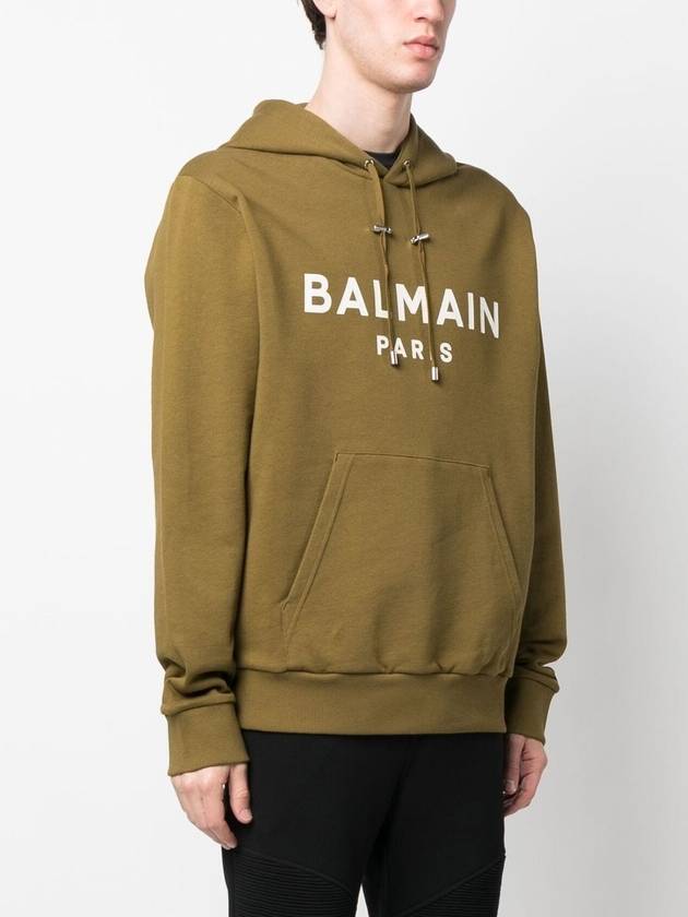 logo print drawstring hoodie AH1JR002BB65 - BALMAIN - BALAAN 4