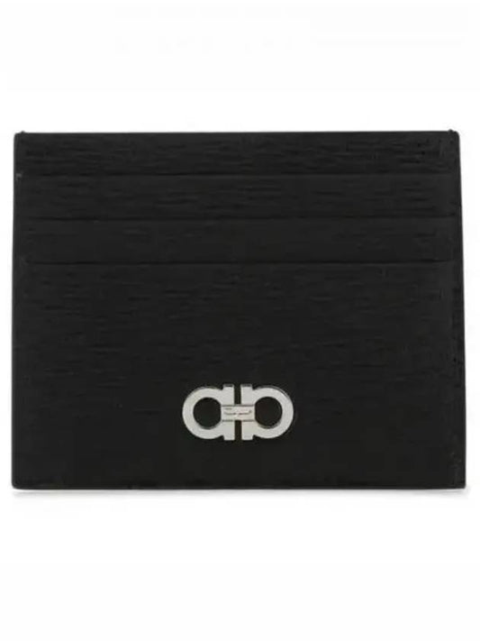 Revival Gancini Card Wallet Black - SALVATORE FERRAGAMO - BALAAN 2