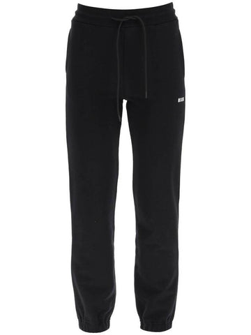 Micrologo Cotton Track Pants Black - MSGM - BALAAN.