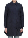 Military Ripstop Round Collar Over Pea Coat Navy - THOM BROWNE - BALAAN 3