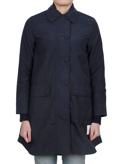 Military Ripstop Round Collar Over Pea Coat Navy - THOM BROWNE - BALAAN 2