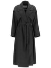 Oversized Trench Coat Black - GANNI - BALAAN 3