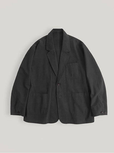 Herringbone Wash Single Blazer Charcoal - ARK.B - BALAAN 1