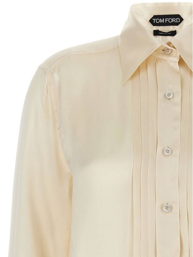 Tom Ford Pleated Plastron Shirt - TOM FORD - BALAAN 3