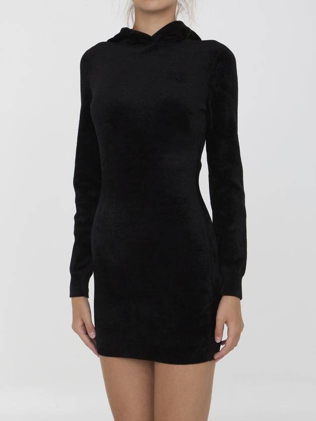 Mini Dress With Embossed Logo - ALEXANDER WANG - BALAAN 2