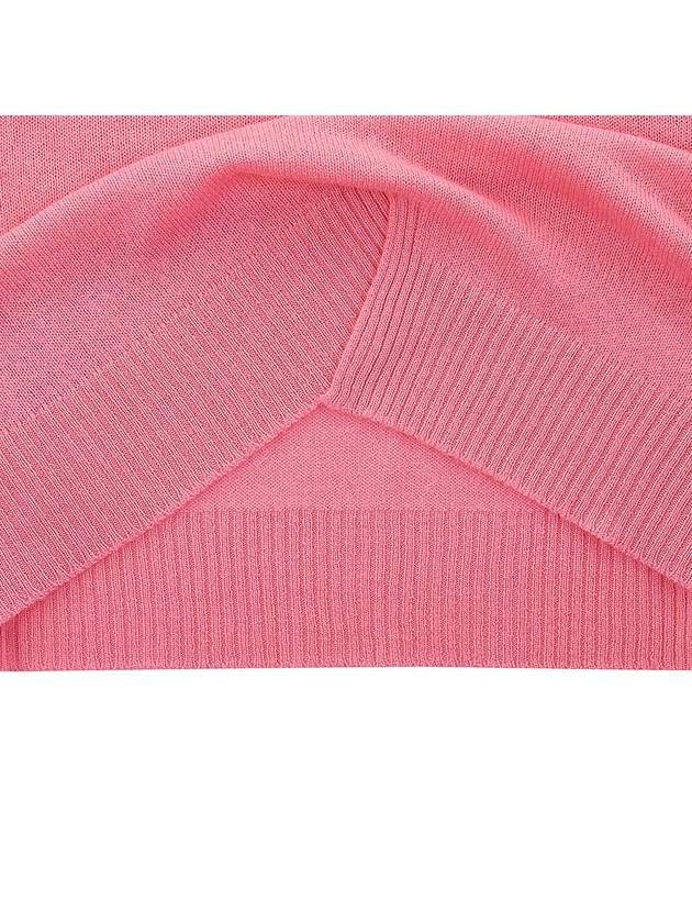 Intarsia Logo Wool Knit Top Pink - MIU MIU - BALAAN 10