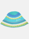 Embroided Logo Striped Cotton Crochet Bucket Hat - GANNI - BALAAN 2