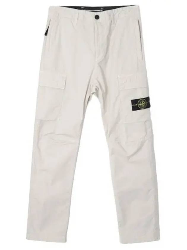 Stretch Cotton Gabardine Cargo Pants Regular Tapered Fit Men s - STONE ISLAND - BALAAN 1