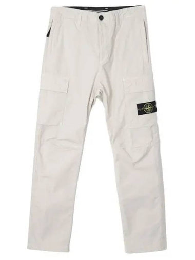 Pants Stretch Cotton Gabardine Cargo Regular Tapered Fit - STONE ISLAND - BALAAN 1