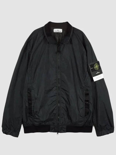 Crinkle Reps Wappen Bomber Jacket Black - STONE ISLAND - BALAAN 2