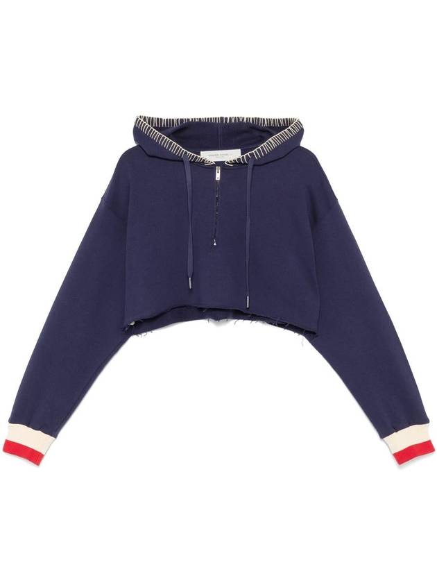 Golden Goose Journey Half-Zip Cropped Hoodie - GOLDEN GOOSE - BALAAN 1