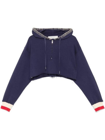 Golden Goose Journey Half-Zip Cropped Hoodie - GOLDEN GOOSE - BALAAN 1