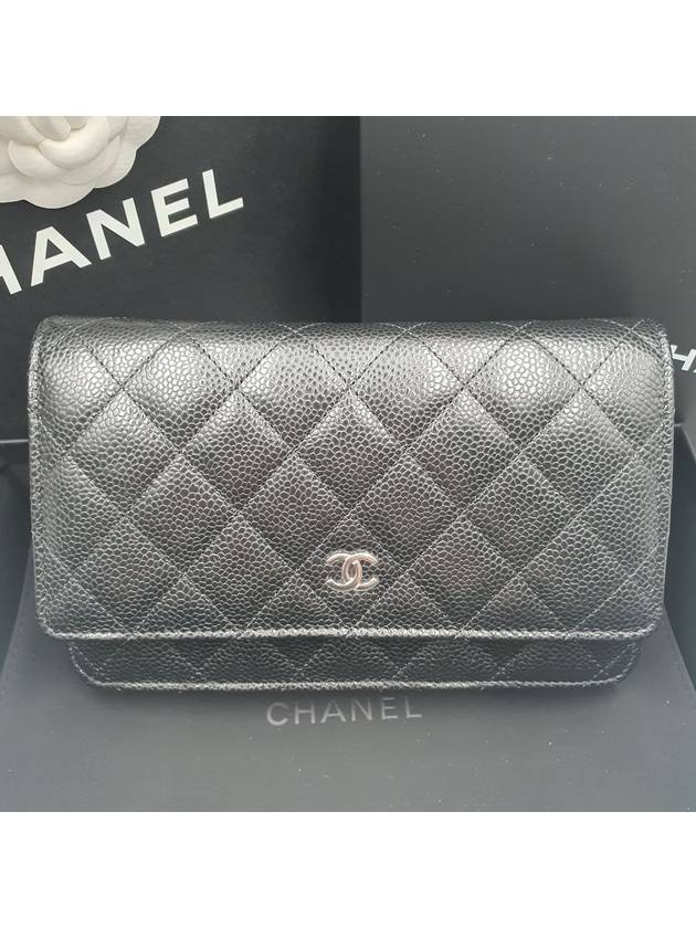 Classic WOC Caviar Silver Black AP0250 - CHANEL - BALAAN 1