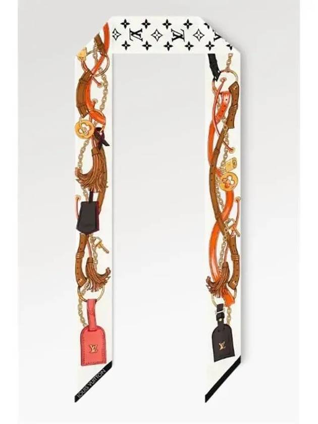 Flower And Straps BB Scarf White - LOUIS VUITTON - BALAAN 2