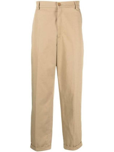 Classic Chino Cotton Straight Pants Beige - KENZO - BALAAN 1