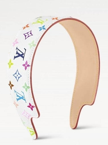 Monogram Multicolor LV Outline Headband White - LOUIS VUITTON - BALAAN 1