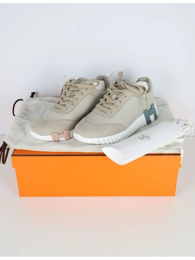 Bouncing Low Top Sneakers Beige - HERMES - BALAAN 7