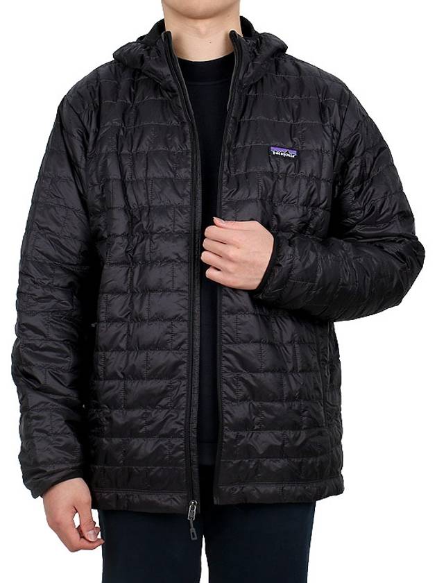 Men's Nano Puff Insulated Hooded Padded Black - PATAGONIA - BALAAN 4