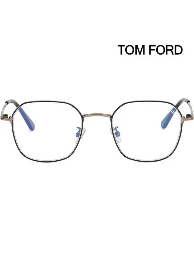 Blue Light Blocking Glasses Frame TF5786KB 001 Glasses Vintage Metal Asian Fit - TOM FORD - BALAAN 3