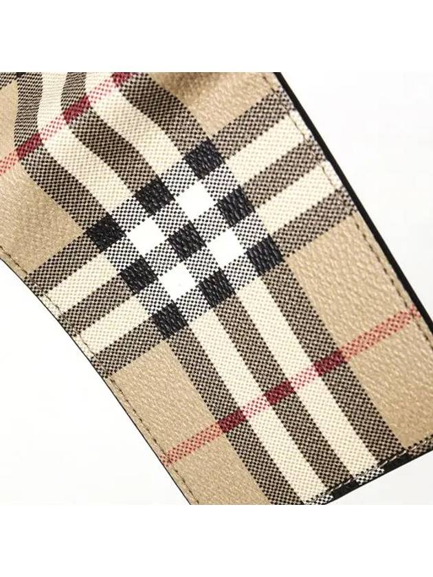 Vintage Check Slim Half Wallet Beige - BURBERRY - BALAAN 6