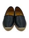 Microshima Leather Espadrilles Black - GUCCI - BALAAN 6