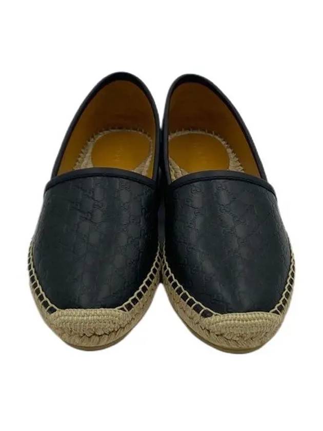 Microshima Leather Espadrilles Black - GUCCI - BALAAN.