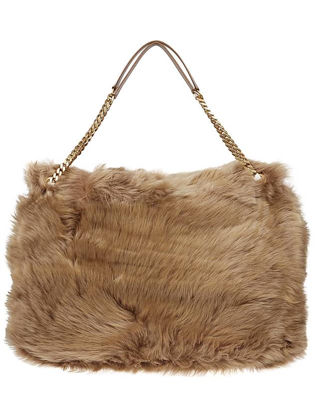 Niki Oversized Shearling Shoulder Bag Rouan - SAINT LAURENT - BALAAN 3