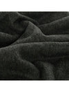 Small Tricolor Fox Wool Muffler Anthracite - MAISON KITSUNE - BALAAN.
