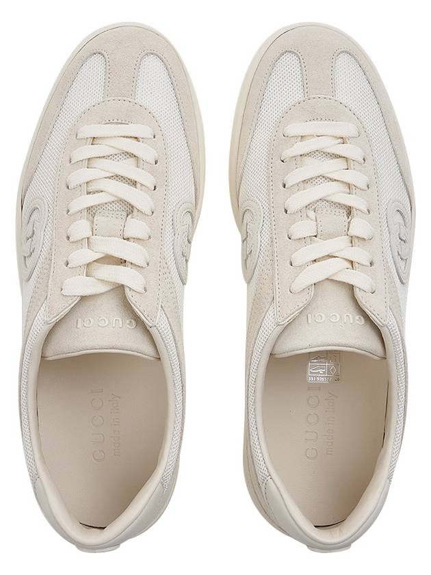 Interlocking G Suede Low-Top Sneakers White - GUCCI - BALAAN 7