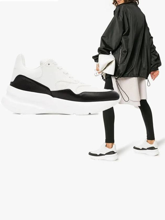 Oversized Runner Low Top Sneakers White Black - ALEXANDER MCQUEEN - BALAAN 2