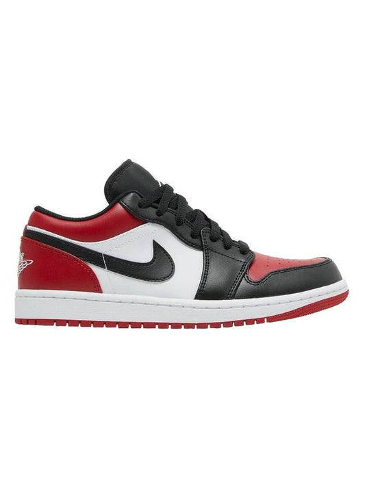 Air Jordan 1 Low Top Sneakers Black Red - NIKE - BALAAN 1