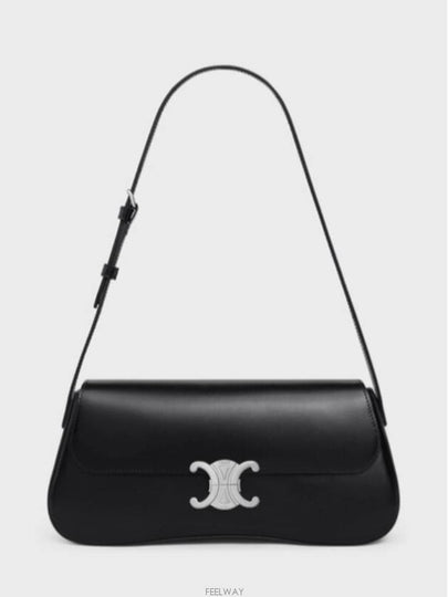 Medium Calfskin Shoulder Bag Black - CELINE - BALAAN 2