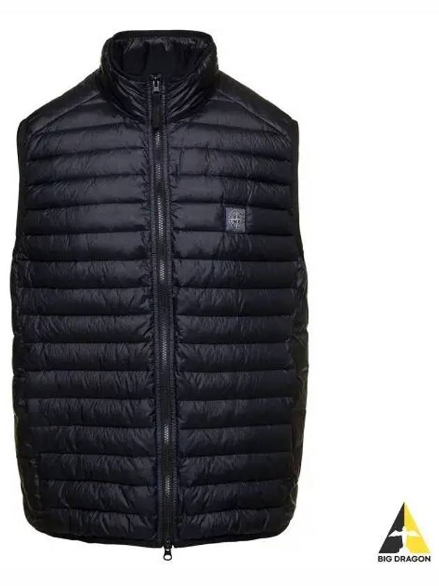 Loom Woven Chambers Recycled Nylon Down Padding Vest Navy - STONE ISLAND - BALAAN 2