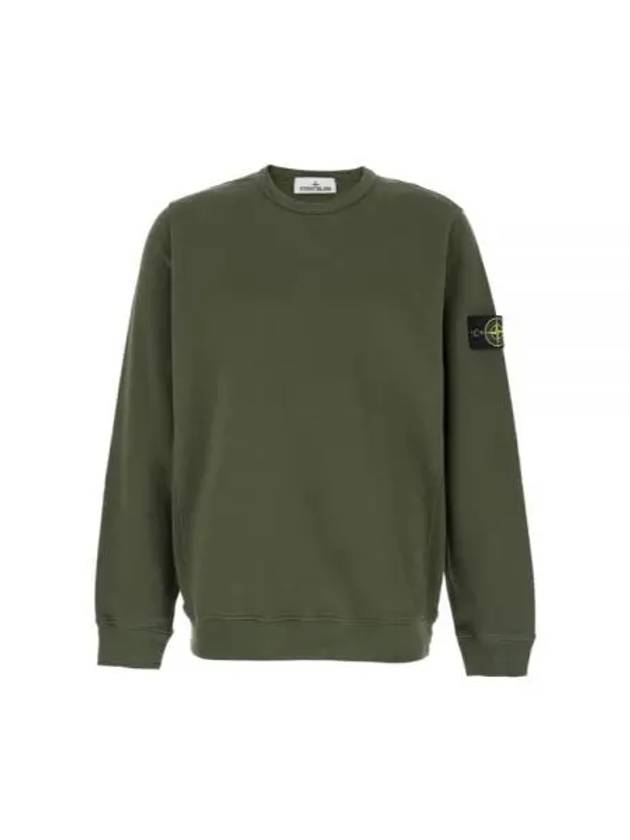 Wappen Patch Crew Neck Cotton Sweatshirt Musk Green - STONE ISLAND - BALAAN 2