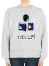 Women's Mobily Logo Sweatshirt Ivory SW0011FA A3M35E 23EC - ISABEL MARANT - BALAAN 2